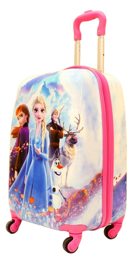 KRAINA LODU WALIZKA NA KÓLKACH DLA DZIECI ANNA ELSA OLAF SAMOLOTU KABINOWA