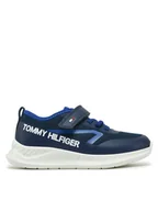 Buty dla dziewczynek - Tommy Hilfiger Sneakersy T1B9-33868-1756A601 S Granatowy - miniaturka - grafika 1