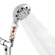 Słuchawki prysznicowe - Głowica prysznicowa wysokociśnieniowa z filtrem, 9-funkcyjna słuchawka prysznicowa, z wężem i uchwytem - miniaturka - grafika 1