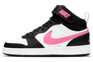 Nike Court Borough Mid 2 (GS), trzy czwarte wysokie, Black/Sunset Pulse-White, 36 EU, Czarny Sunset Pulse Biały, 36 EU - Moda i Uroda OUTLET - miniaturka - grafika 1