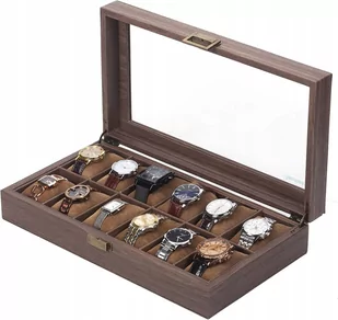 PUDEŁKO ETUI ORGANIZER SZKATUŁKA ZEGARKI 12szt G15 - Biżuteria - akcesoria - miniaturka - grafika 1