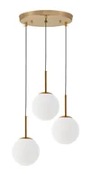 Lampy sufitowe - NOWOCZESNA POTRÓJNA LAMPA MOSIĘŻNA FREDICA W3 - miniaturka - grafika 1