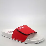 Klapki i japonki męskie - Beppi 2178571 klapki męskie basenowe na rzep czerwone - miniaturka - grafika 1