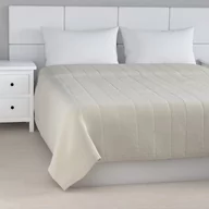 Narzuty - Dekoria pl pl Narzuta pikowana w pasy jasno szary welwet 100 x 160cm Ingrid 836-705-40 - miniaturka - grafika 1