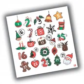 Kalendarze - Naklejki Świąteczne Kalendarz Adwentowy 13 20X20 - miniaturka - grafika 1
