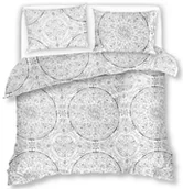 Pościel - Pościel Z Mikrofibry 160X200 Biało-Szara 20394 - miniaturka - grafika 1