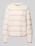 Swetry damskie - Sweter z dzianiny o kroju regular fit z raglanowymi rękawami model ‘NELIA’ - miniaturka - grafika 1