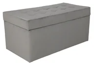 Pufy i podnóżki - Nowoczesna otwierana pufa 45x90cm, jasnoszary - miniaturka - grafika 1