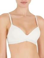 Biustonosze - Emporio Armani Damski biustonosz Triangle Essential Studs Logo Padded Bra, Pale Cream, L - miniaturka - grafika 1