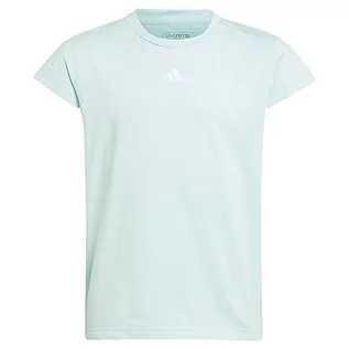 Koszulki dla dziewczynek - adidas Koszulka dziewczęca (krótki rękaw), Semi Flash Aqua/Biały/Bliss Lilac, 14-15 lat - grafika 1