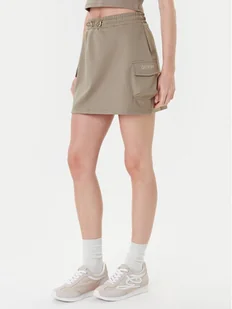 Guess Spódnica mini V5YD04 KCX42 Zielony Regular Fit - Spódnice - miniaturka - grafika 1