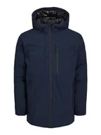 Kurtki męskie - Bestseller A/S Męska kurtka parka Jcopayne, granatowy blezer, M - miniaturka - grafika 1
