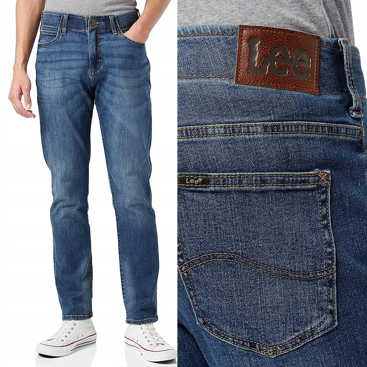 Lee STRAIGHT FIT Extreme Motion WYGODNE PROSTE SPODNIE JEANSOWE W31 L30
