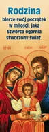Ikony i obrazy sakralne - Baner religijny Święta Rodzina "Rodzina bierze swój początek.." - 75x200cm - miniaturka - grafika 1