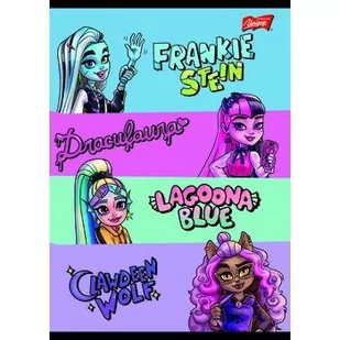 Unipap zeszyt okładka laminowana A5, 16 kartek, linia podwójna dwukolorowa Monster High - Zeszyty szkolne - miniaturka - grafika 1