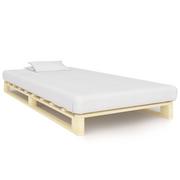 Łóżka - vidaXL Rama łóżka z palet, lite drewno sosnowe, 120 x 200 cm - miniaturka - grafika 1