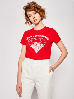 Koszulki i topy damskie - Love Moschino T-Shirt W4F7365M 3876 Czerwony Regular Fit - grafika 1