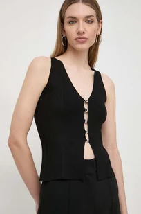 Guess top damski kolor czarny - Koszulki sportowe damskie - miniaturka - grafika 1
