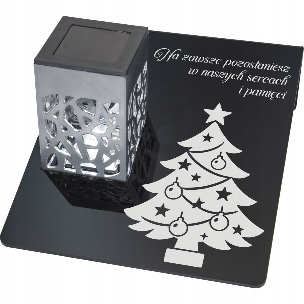 Solarny znicz LED STATUETKA NA CMENTARZ GRÓB DUŻA wieczna lampka nagrobna
