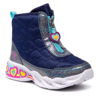 Śniegowce damskie - Skechers Śniegowce Heart Hugger 302666L/NVMT Navy/Multi - grafika 1