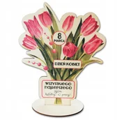 Czasopisma - DREWNIANA STATUETKA DZIEŃ KOBIET MAMY PREZENT druk - miniaturka - grafika 1