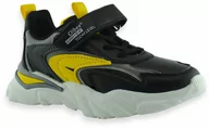 Buty dla chłopców - Sportowe buty chłopięce Clibee CL 303 Czarno żółte - miniaturka - grafika 1