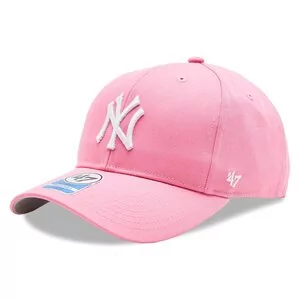 Czapka z daszkiem 47 Brand MLB New York Yankees Raised Basic '47 MVP B-RAC17CTP-RSA Rose - Czapki dla dzieci - miniaturka - grafika 1
