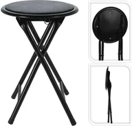 Taborety i hokery - Stołek taboret Margo slim czarny - miniaturka - grafika 1