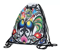 Torby szkolne - Worek sportowy, plecak folk koguty łowickie - miniaturka - grafika 1