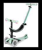 Hulajnogi - Micro - Trójkołowa hulajnoga ze świecącą kierownicą i kołami Mini2Grow Magic LED - Miętowa - miniaturka - grafika 1