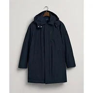 Płaszcze męskie - GANT Męski płaszcz D1. Wyściełany płaszcz, granatowy, S (DE) - miniaturka - grafika 1