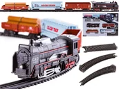 Pociągi dla dzieci - Kolejka rail king Parowóz + 3 Wagony - miniaturka - grafika 1