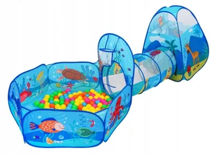 Namiot + tunel + basen dla dzieci 120x30x95 +3 lata niebieski - Namioty i tipi dla dzieci - miniaturka - grafika 1
