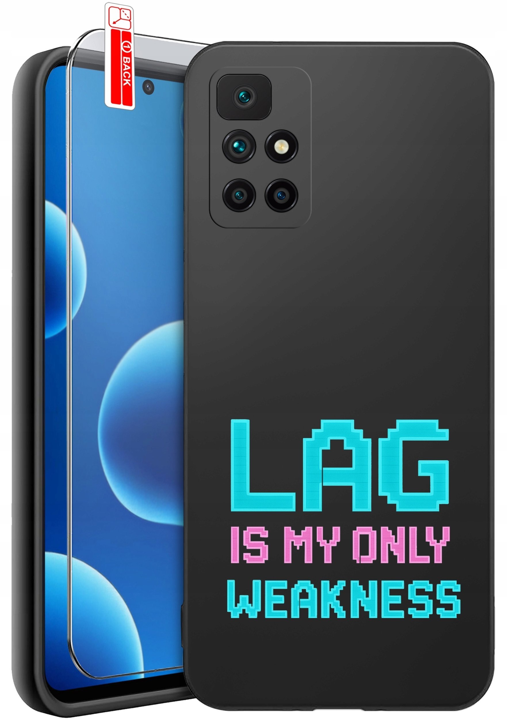 krainaGSM Etui Do Xiaomi Redmi 10 Wzory Silikonowe Matt Case + Szkło 9H