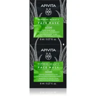 Maseczki do twarzy - Apivita Apivita Express Beauty Aloes - nawilżająco-odświeżająca maseczka do twarzy 2x8ml - miniaturka - grafika 1
