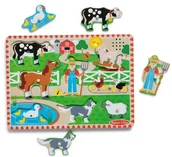 Puzzle - Dźwiękowa układanka Farma Old MacDonald's Melissa & Doug - miniaturka - grafika 1