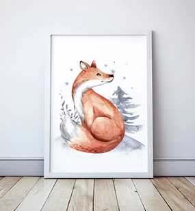 Plakat Leśny, Lisek format A4 - Plakaty - miniaturka - grafika 1