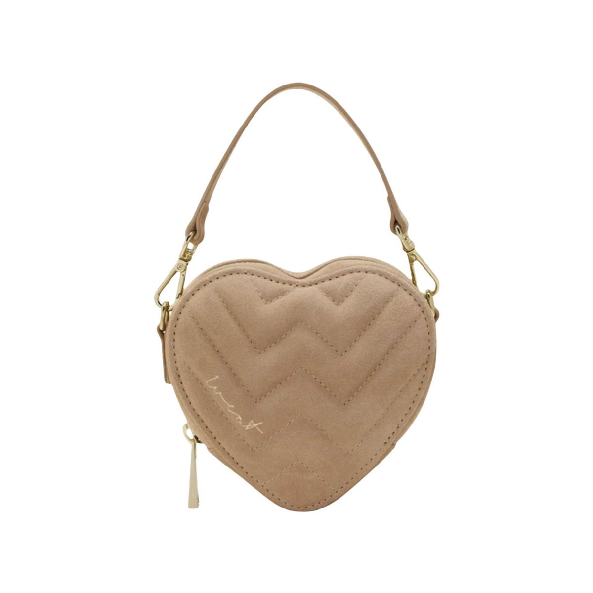 Torebka damska Weat Mini Heart serce mała beżowa
