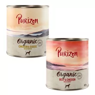 Mokra karma dla psów - Korzystny pakiet Purizon Organic, 24 x 800 g - Pakiet mieszany I: 12x kurczak i gęś, 12x wołowina i kurczak - miniaturka - grafika 1