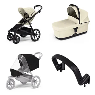 Wózek miejski Thule Urban Glide 4-wheel Soft beige + Bassinet Soft beige SET 4in1 - Wózki dziecięce - miniaturka - grafika 1