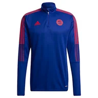 Koszulki męskie - adidas Męski top długi dzianinowy, tajemniczy tusz/FCB True Red,L - miniaturka - grafika 1