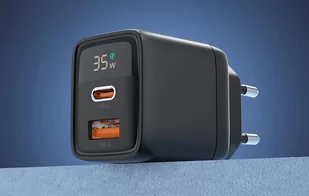Ładowarka sieciowa GAN3 USB-A USB-C PD35W Choetech PD6052 (czarna) - Ładowarki do telefonów - miniaturka - grafika 3