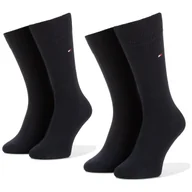 Skarpetki męskie - Zestaw 2 par wysokich skarpet unisex Tommy Hilfiger 371111 Granatowy - miniaturka - grafika 1