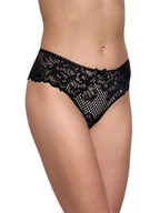 Majtki damskie - Figi 202 Czarno-Beżowe (Rozmiar M) - miniaturka - grafika 1