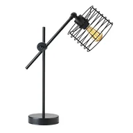 Lampy stojące - Regulowana lampa biurkowa z drucianym kloszem NEAPOL LOFT w stylu industrialnym - miniaturka - grafika 1