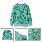 Bluzy dla dziewczynek - Bluza dziecięca - jasnozielony melanż - 128 - Bluza Dziecięca - miniaturka - grafika 1