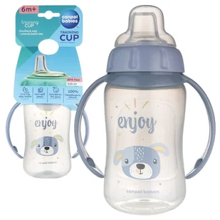 Canpol Babies Kubek Treningowy Z Miękkim Ustnikiem 320ml 6m+ Niebieski - Kubki dla dzieci - miniaturka - grafika 1