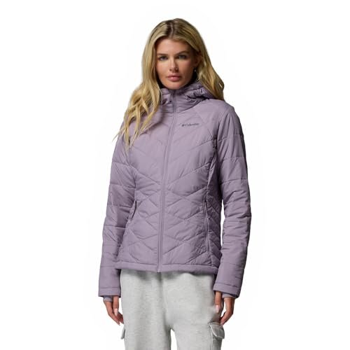 Columbia Damska kurtka z kapturem Heavenly, kurtka puchowa z kapturem, Shale Purple, S