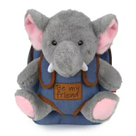 Plecaki szkolne i tornistry - Plecak dziecięcy dla przedszkolaka 2 w 1 Perletti Toys Elephant, z misiem - miniaturka - grafika 1