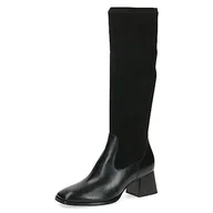 Botki damskie - Caprice Damskie 9-25527-41 botki sznurowane na obcasie, czarne, 37 EU, czarny, 37 EU - miniaturka - grafika 1